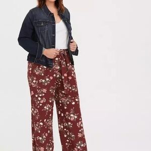 TORRID Floral Wide-Leg Pants Sz 1 / 14